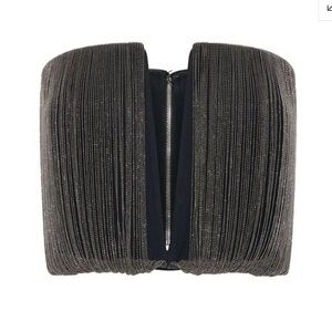 Dion Lee Black and Silver Crop Top